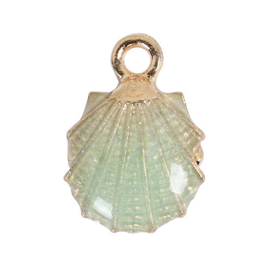 

Подвеска Finding Раковина Золотистый зелёная эмаль 19 мм x 13 мм