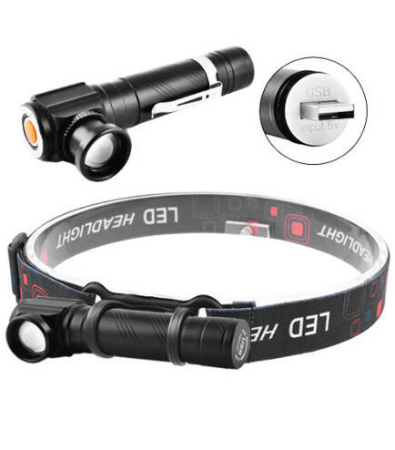 

Фонарик Bailong Police BL-W01 T6 USB 2в1 (Налобный, ручной)