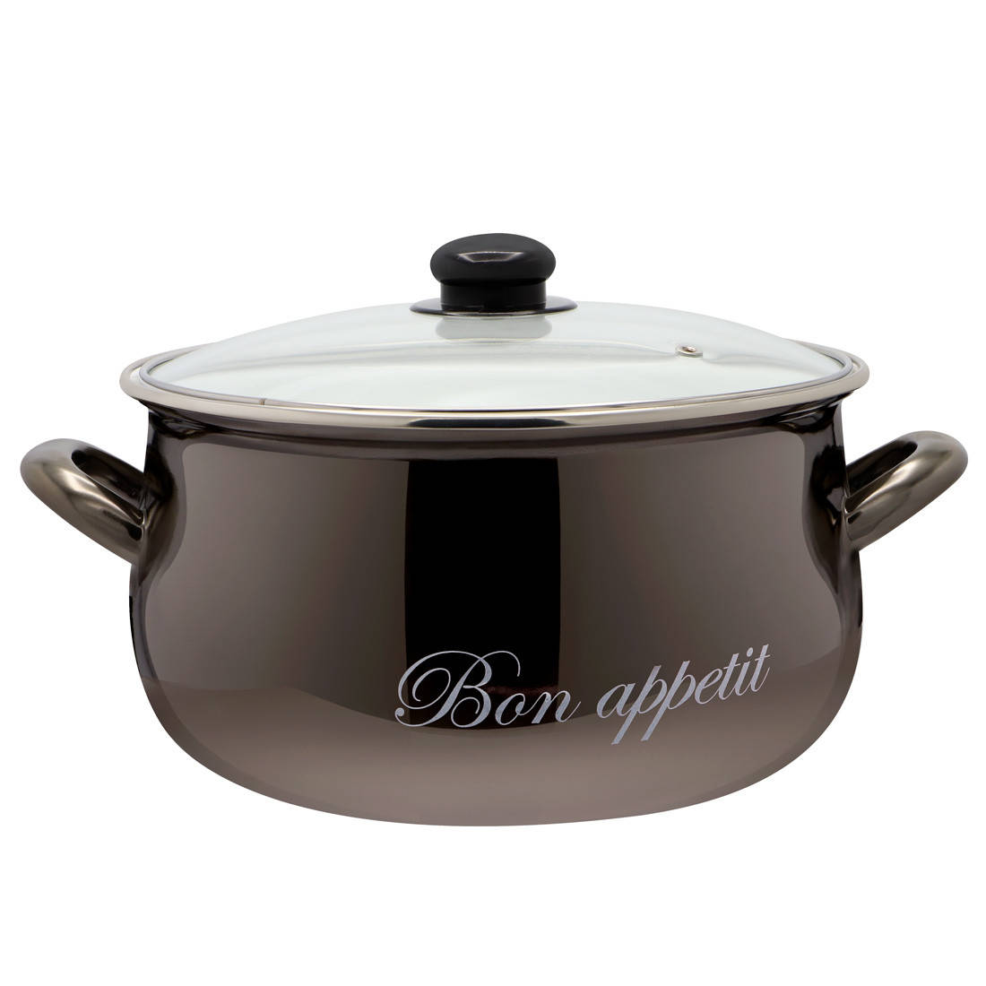 

Кастрюля эмалированная 5,7 л "Bon appetit" чёрный 2234А, Черный