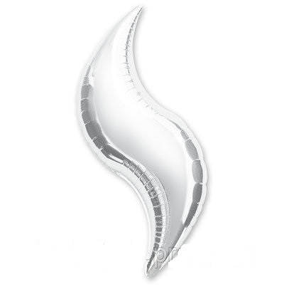 

Фольгированный шарик КНР 22" (99х46 см) Завиток серебро