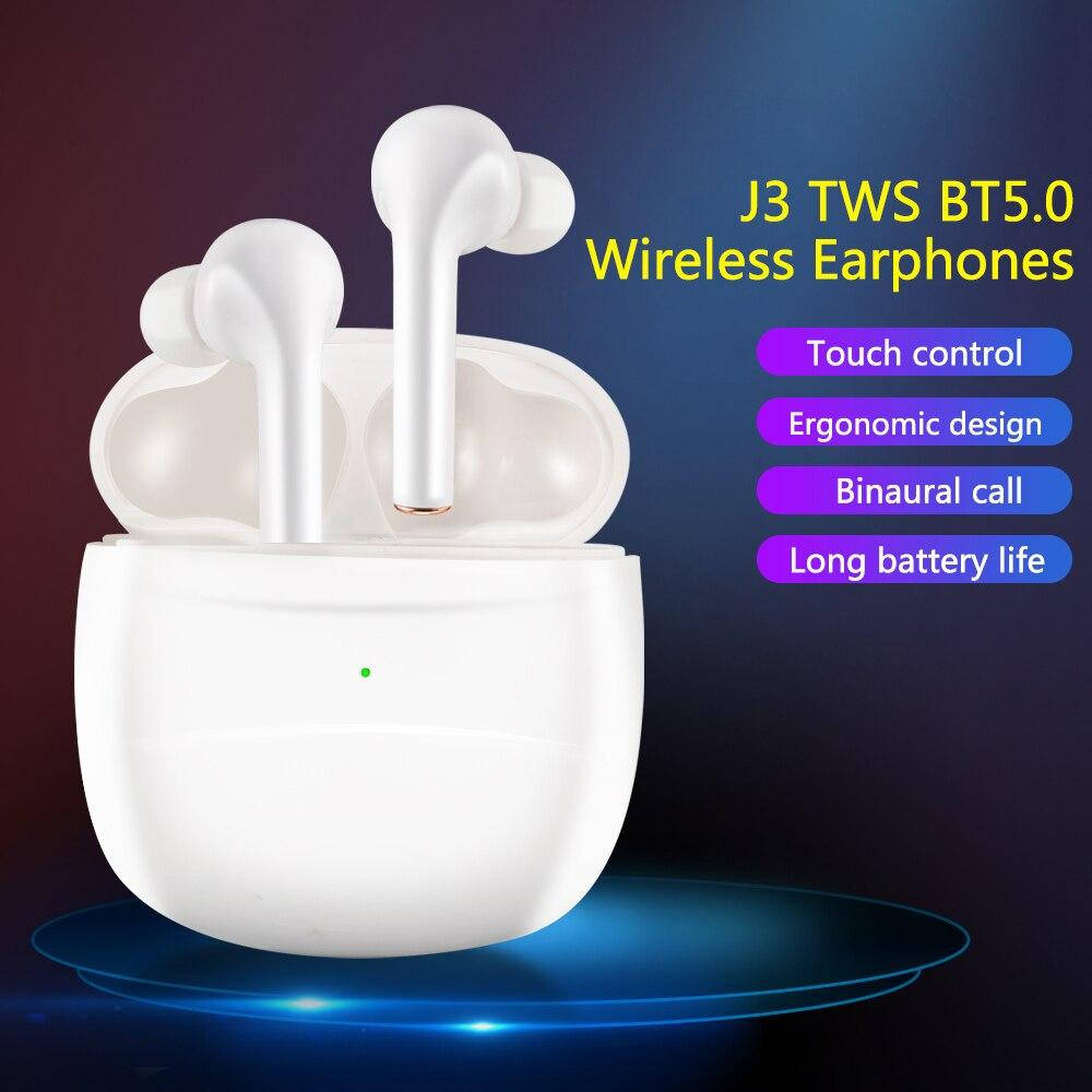 

Беспроводные наушники J3 TWS Bluetooth 5.0 с микрофоном, Белый