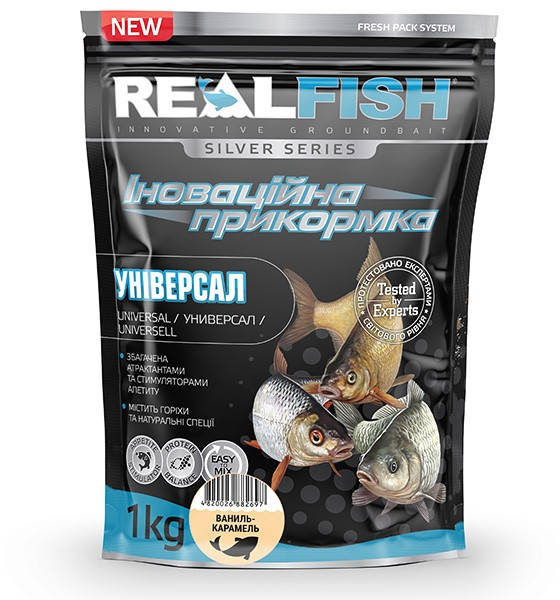 

Прикормка REAL FISH Универсал (ваниль - карамель) 1кг.