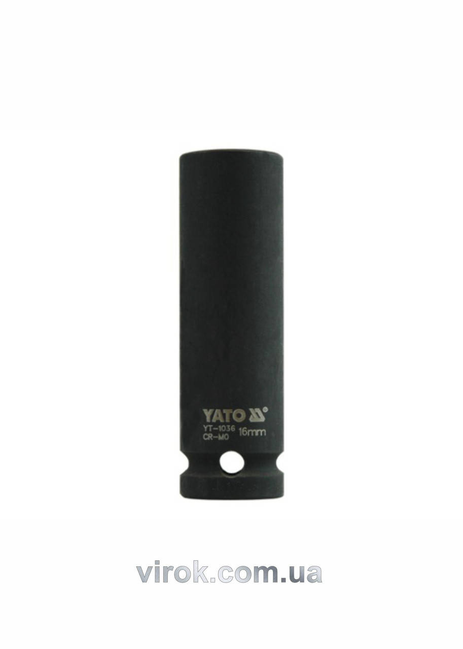 

Головка торцевая ударная шестигранная YATO 1/2" М16 х 78 мм YT-1036