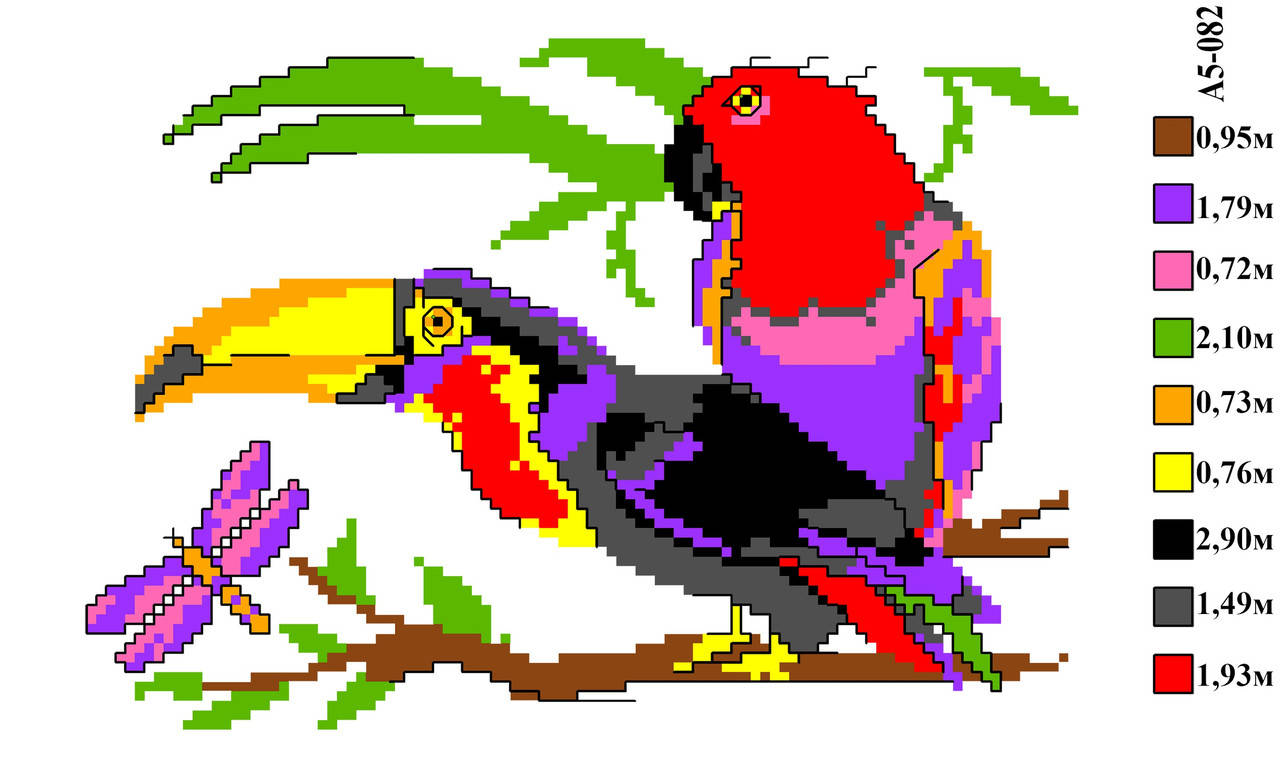 

Набор канва с нитками А5 082