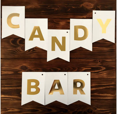 

Гирлянда флажки Candy Bar F-90436