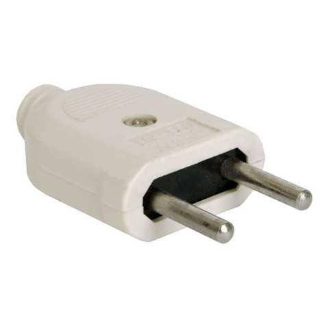 

Вилка штепсельная плоская LXL 121 белая