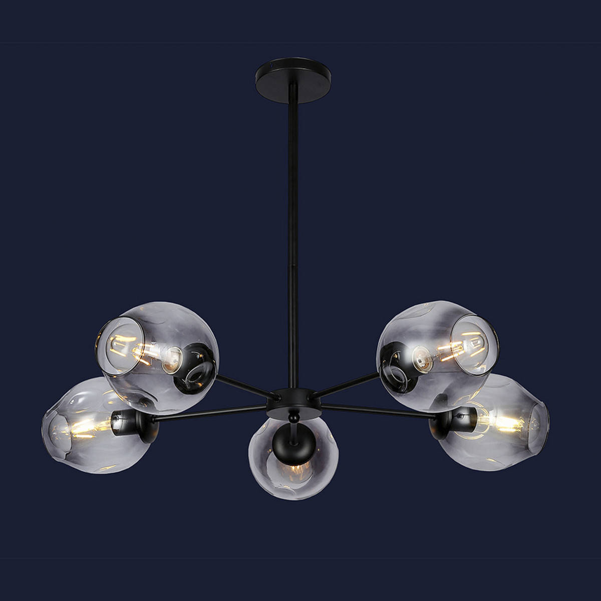 

Современная люстра в стиле Loft с шариками цвет черный Levistella&7526039-5 BK+BK
