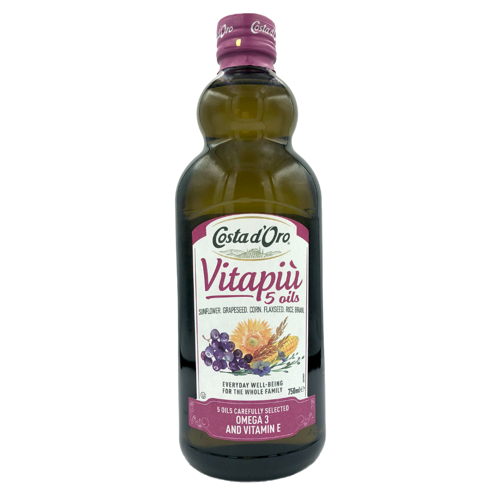 

Оливковое масло Costa d'Oro Vitapiu смесь 5 масел 750 мл, 12шт/ящ