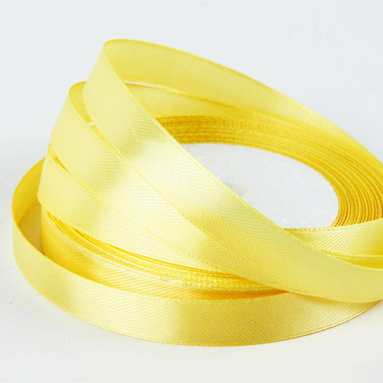 

Стрічка атласна для пакування, 1,2 см Жовта