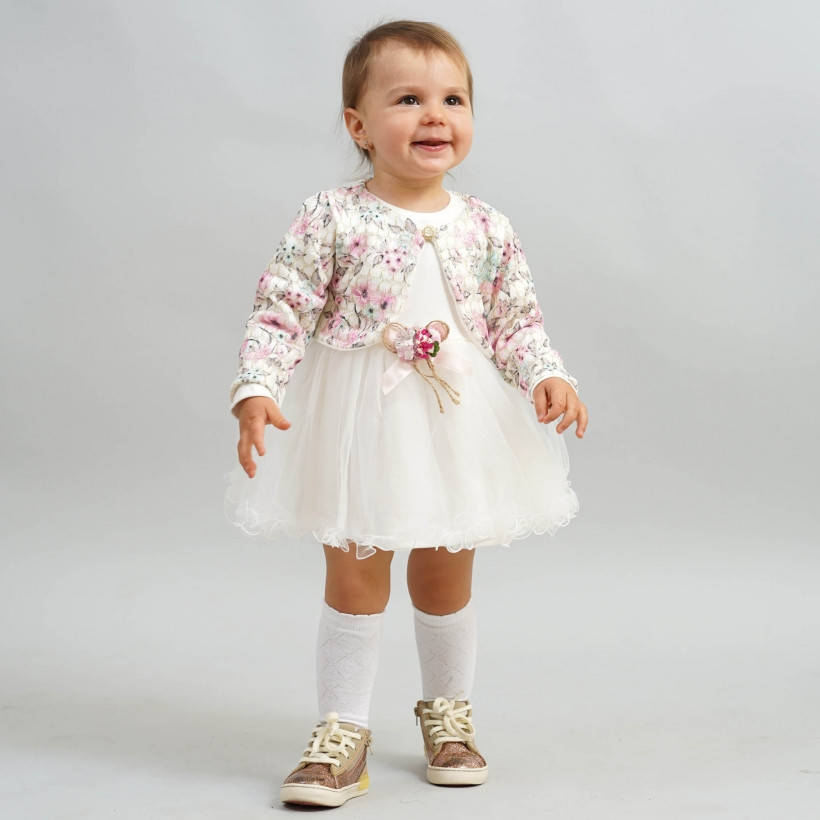 

Нарядное платье с болеро для девочки 74,80см