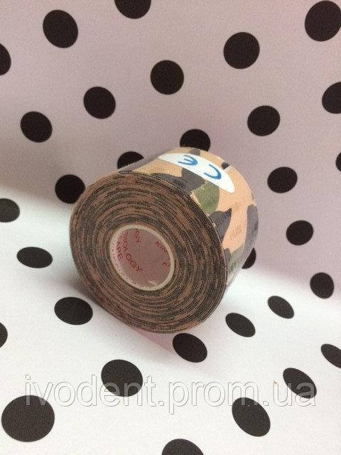 

Кинезио тейп Kinesiology Tape камуфляж 5см х 5м Зелений