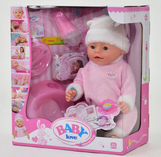 

Детский функциональный пупс Baby love 8 функций с аксессуарами