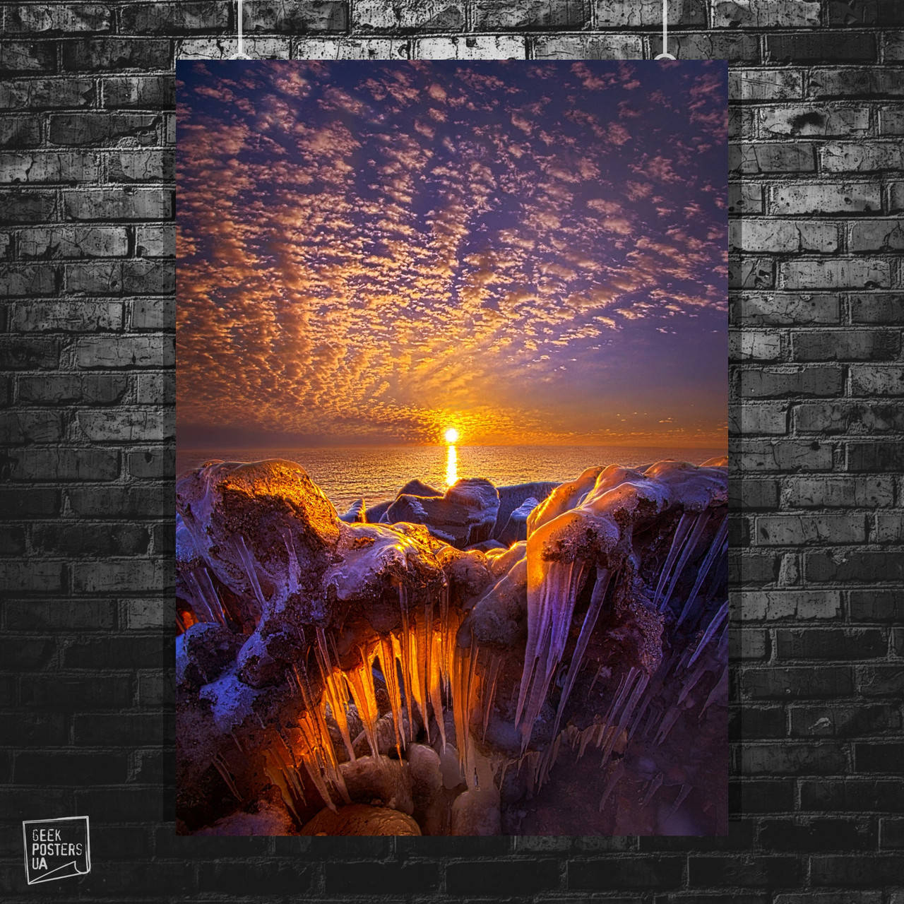 

Постер Арктический лёд и закат солнца, природа. Размер 60x42см (A2). Матовая бумага