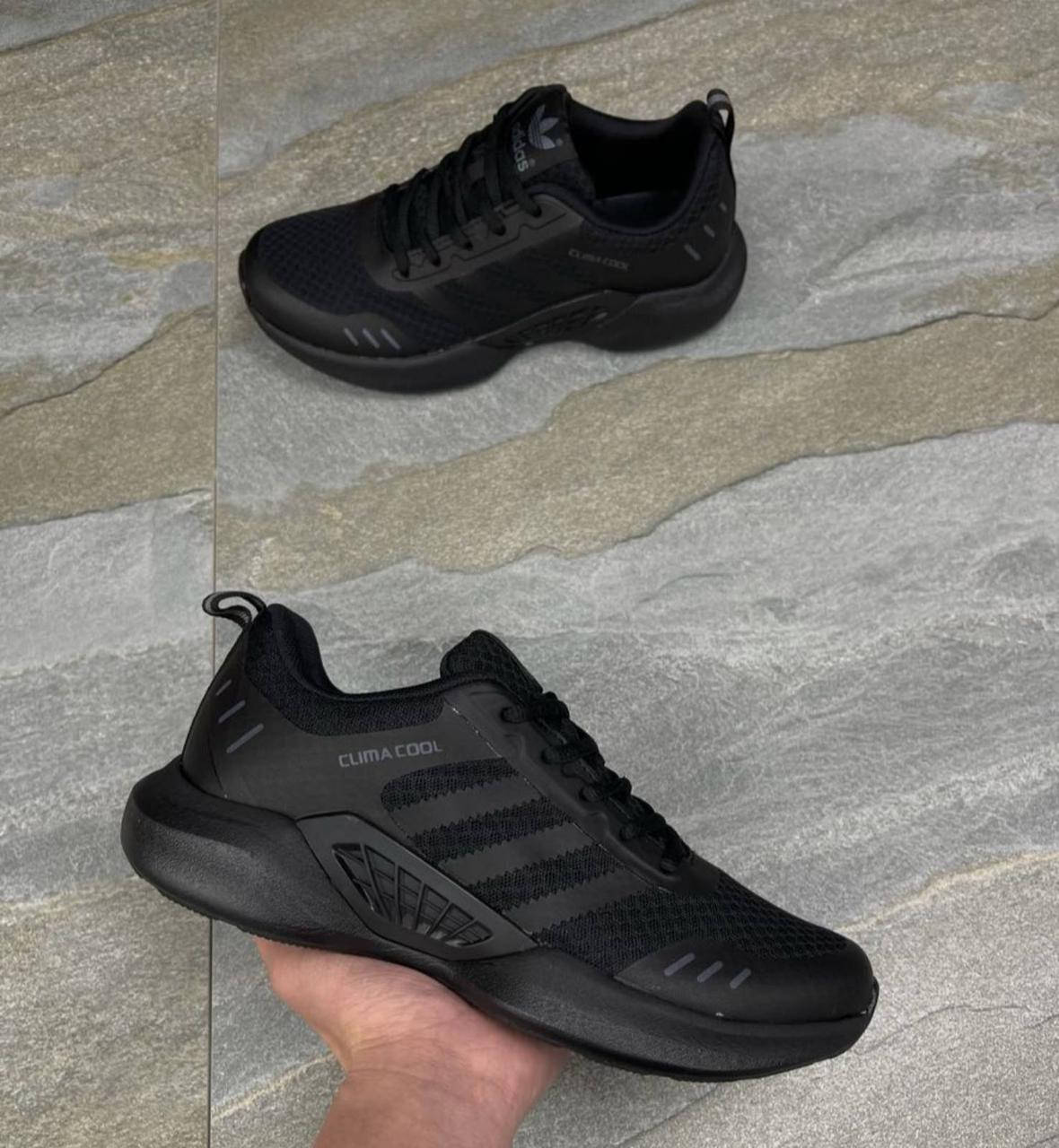 

Мужские кроссовки Adidas Climacool сетка черные размер 45, Черный
