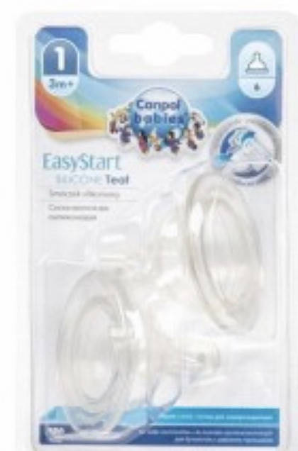 

Соска силиконовая 3 мес + (медленный поток) 2 шт. Canpol Babies EasyStart 21/730