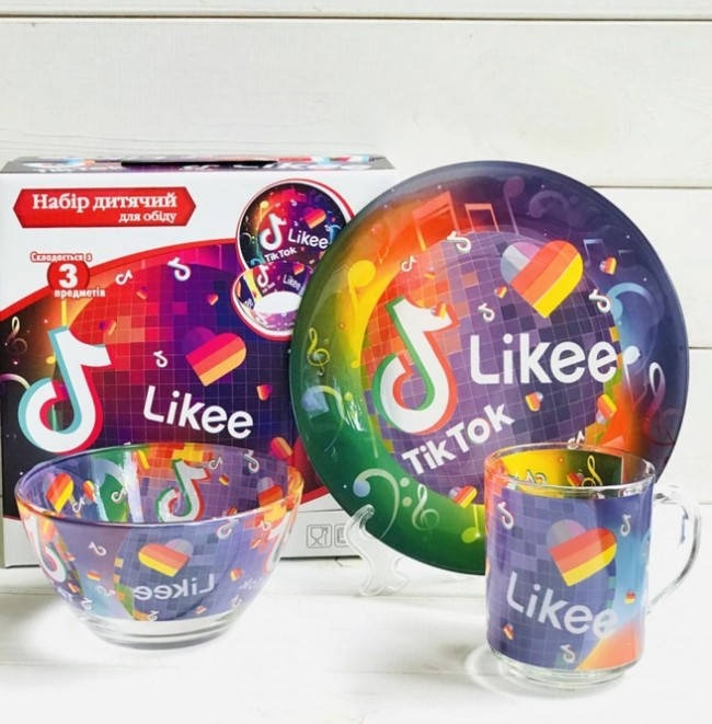 

Набор детской посуды "Tik Tok" тарелка, чашка, пиала (A9551/55)