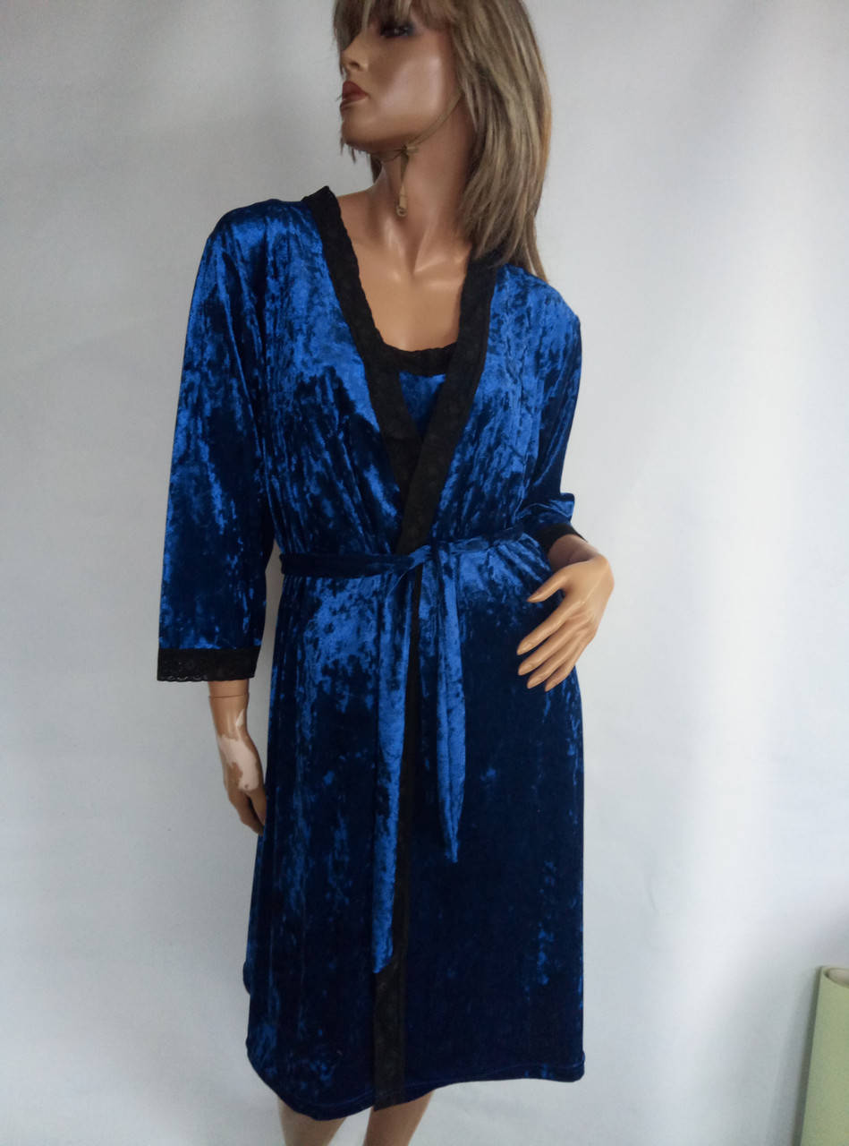 

Комплект женский - халат + ночная рубашка