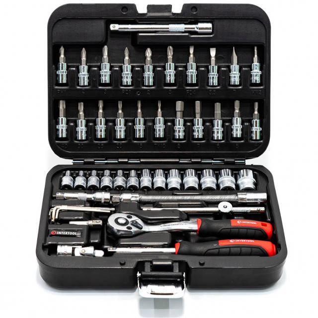 

Набор инструментов 46 ед. STORM, 1/4", Сr-V INTERTOOL ET-8046