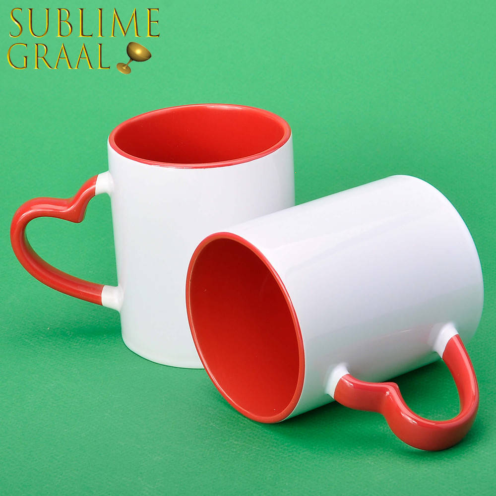 

Чашка Love 330 мл внутри Красная сублимационная, Красный