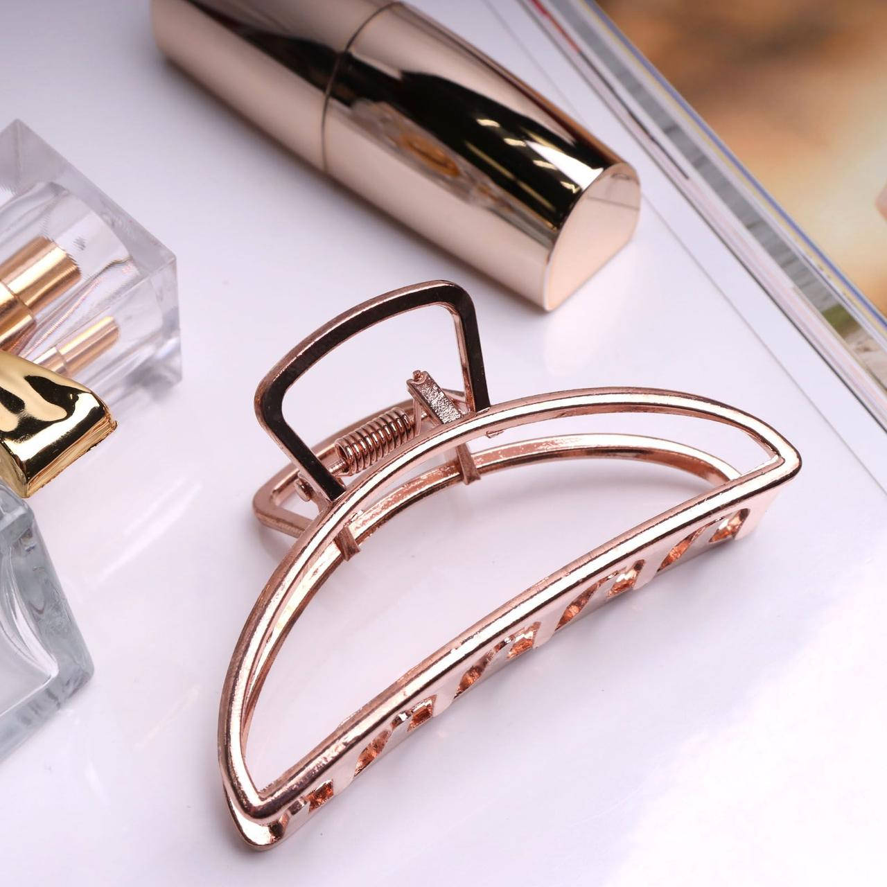 

Заколка краб металлический в стиле "Минимализм". Аксессуары для волос., Золотистый