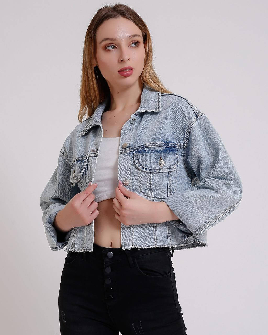 

5075 Джинсовая куртка blue denim