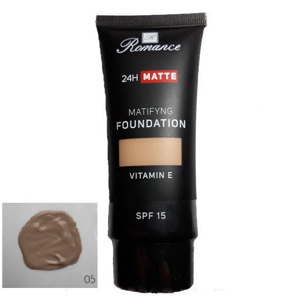 

Тональный крем матирующий Romance Matte SPF15 № 05 Бежево-розовый № 01 Холодный бежевый