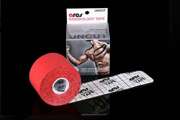 

Кинезиологический тейп ARES TAPE 5м, красный