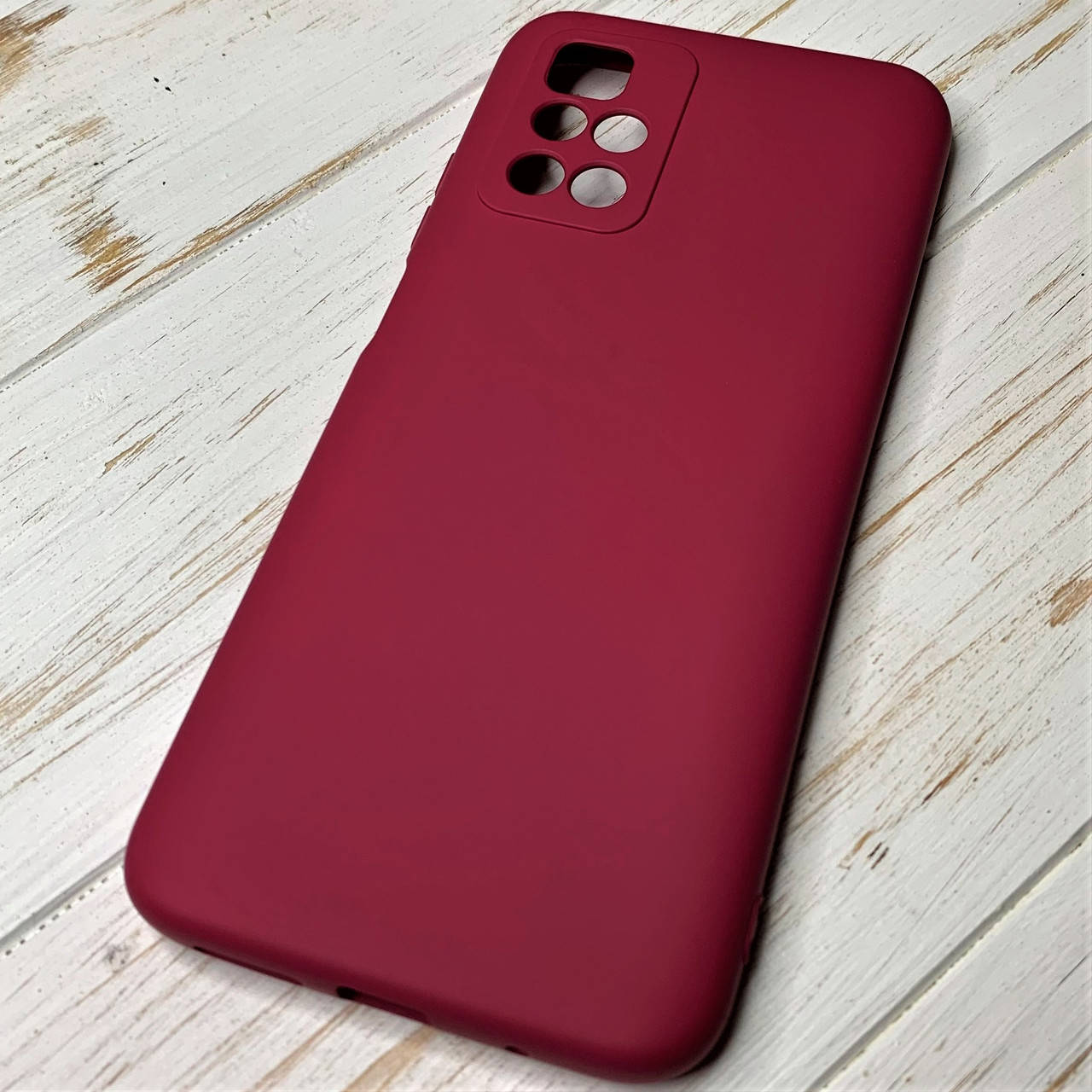 

Силиконовый чехол Soft Silicone Case Full для Xiaomi Redmi 10 малиновый (бампер)