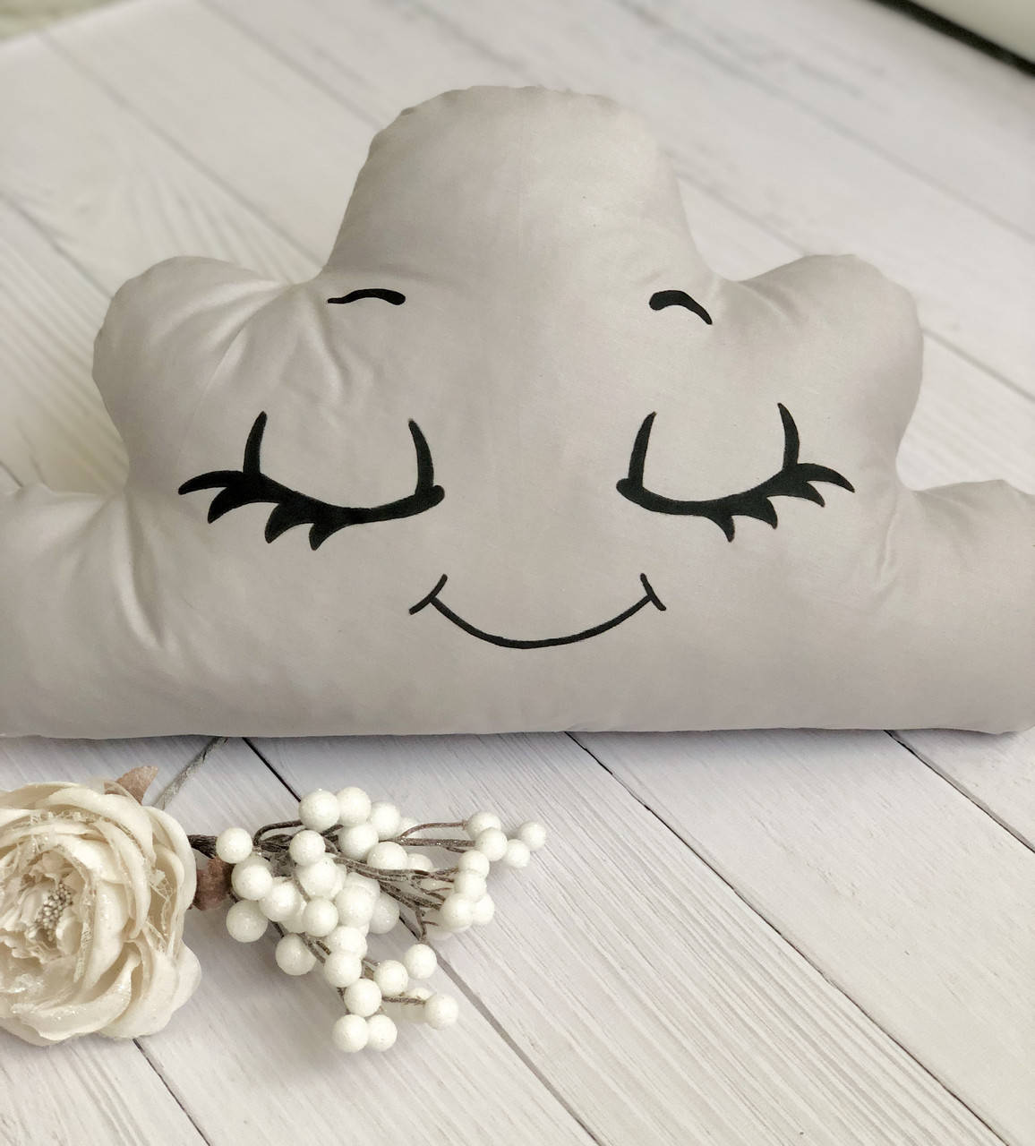 

Ортопедична подушка хмаринка сіра