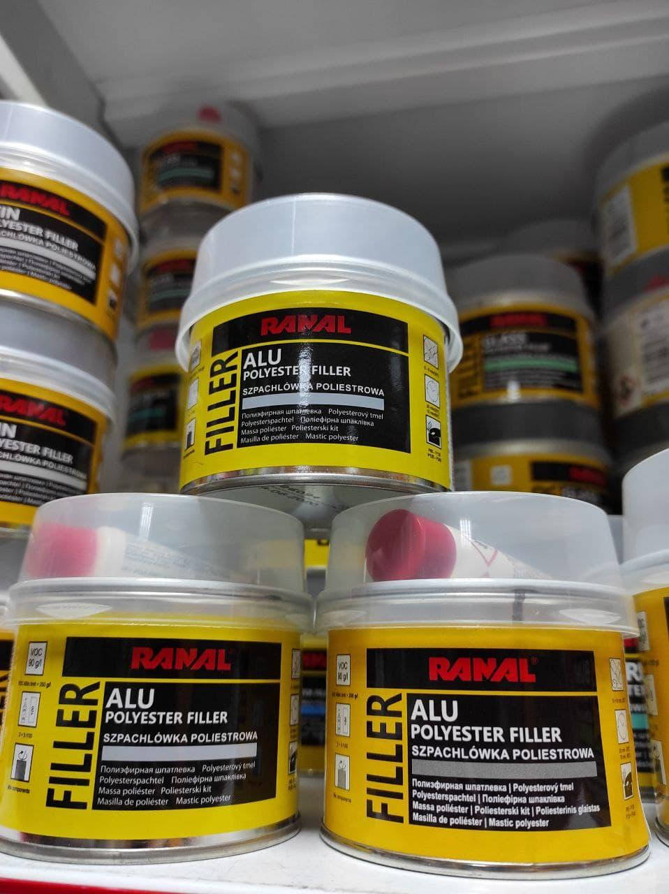 

ALU Шпатлевка полиэфирная с алюминиевым порошком 0,25 кг RANAL