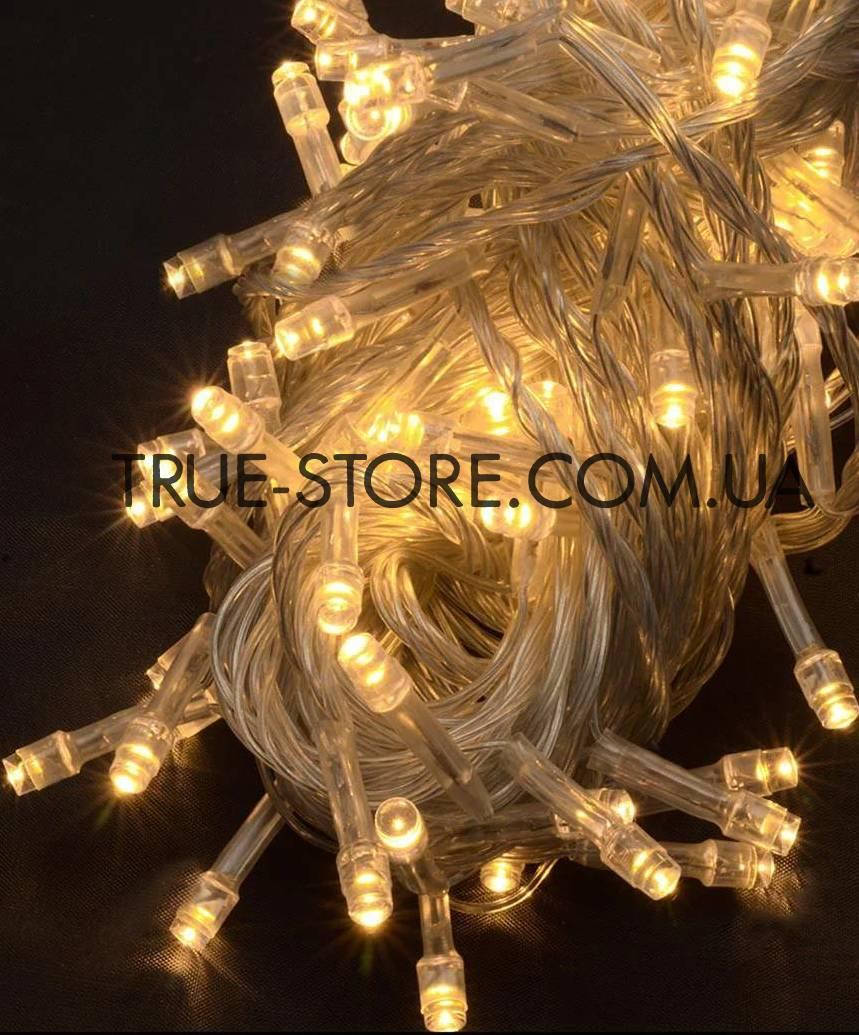 

Гирлянда 500 LED, Теплый белый цвет, прозрачный провод, 20 метров