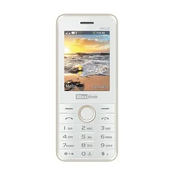 

Кнопочный телефон Maxcom MM136 White Gold, Белый
