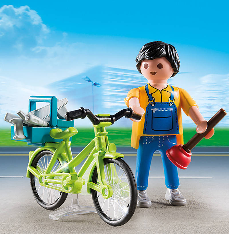 

Конструктор Playmobil Мастер с инструментами на велосипеде