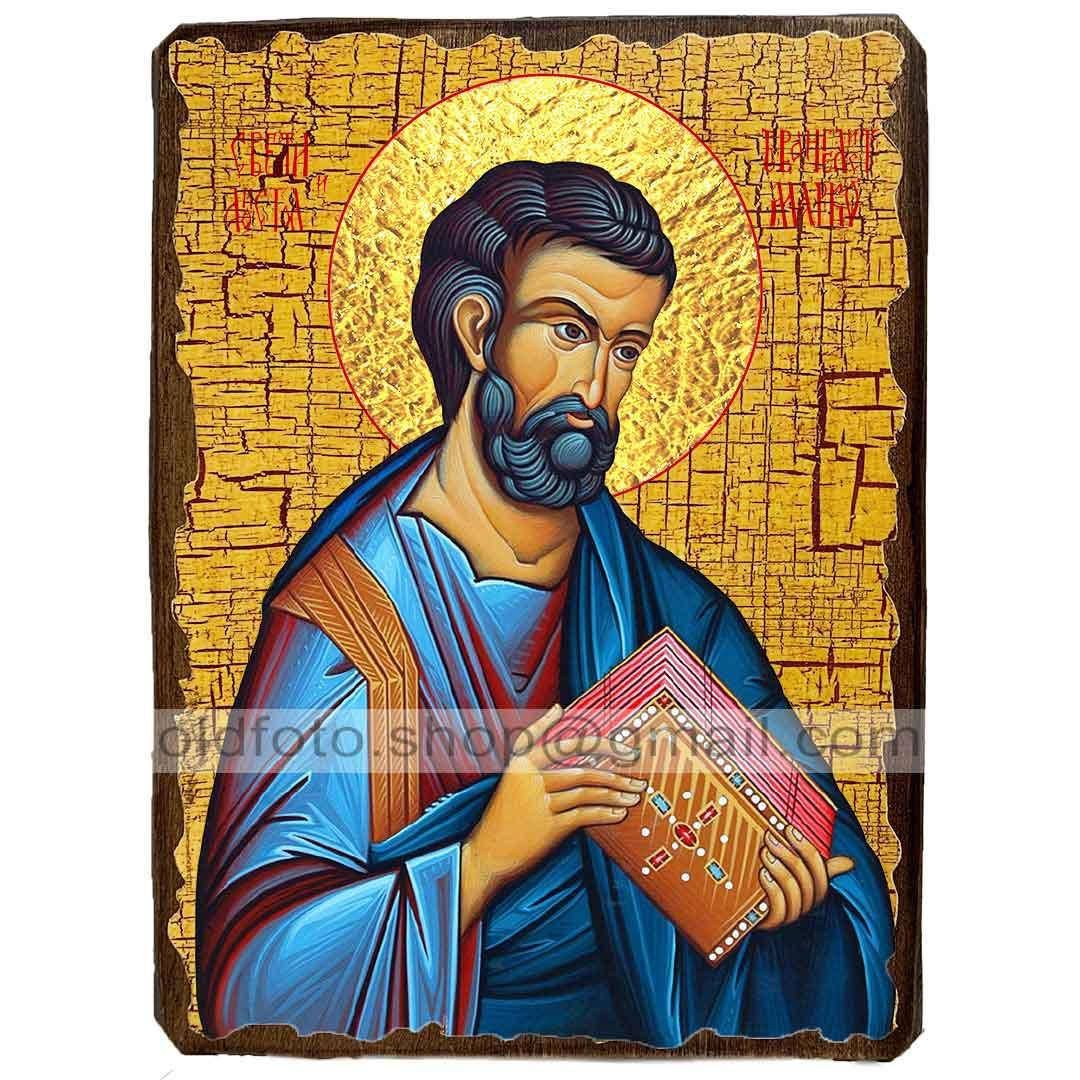 

Икона Марк Евангелист, Александрийский Апостол Епископ ,икона на дереве 130х170 мм