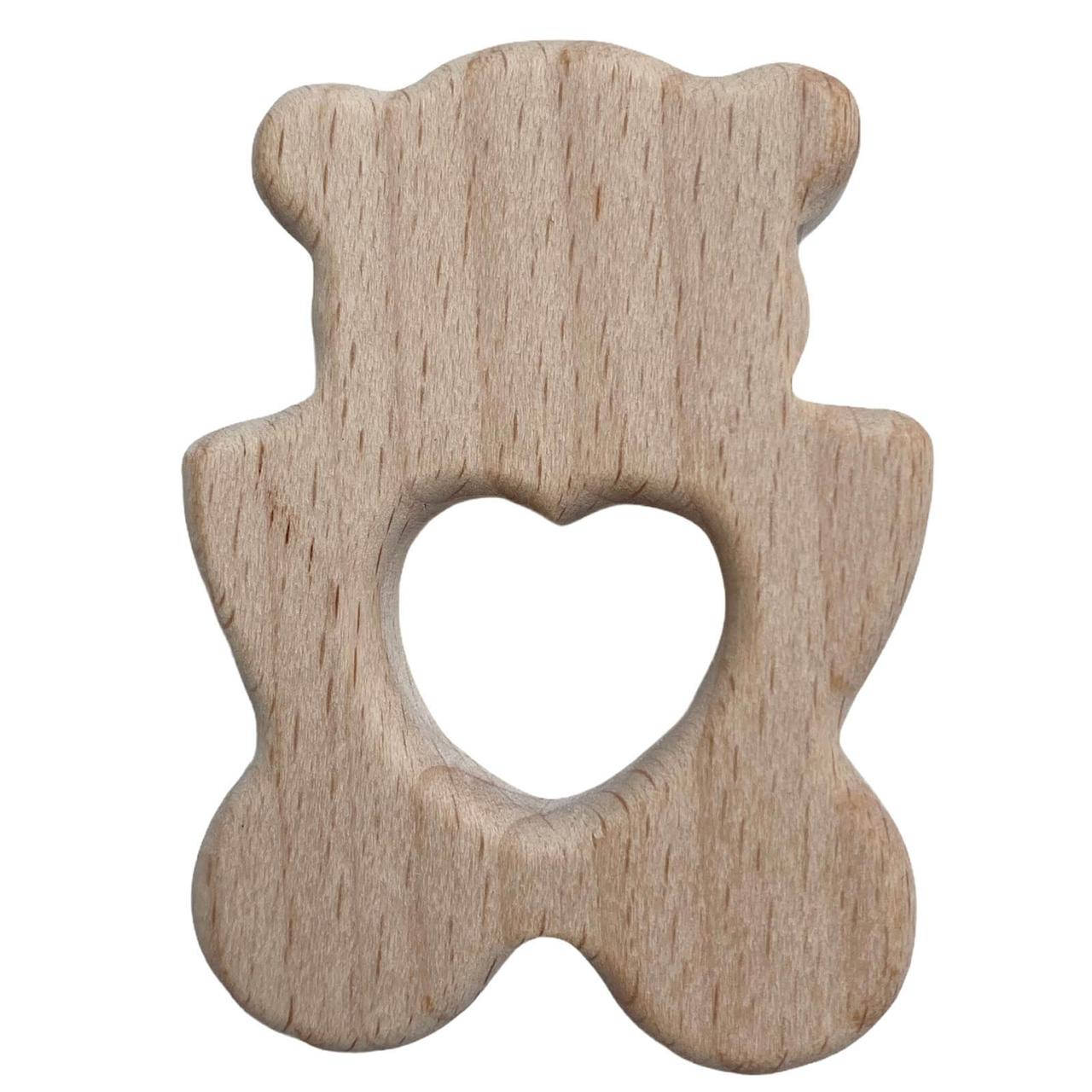 

Бук грызунок Мишутка с сердцем (деревянные), прорезыватель для зубов