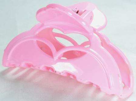 

Краб для волос длина 6,5см пудровый К698-1, Розовый