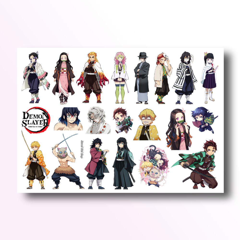 

Стикерпак А4 для вырезания Клинок, рассекающий демонов 01