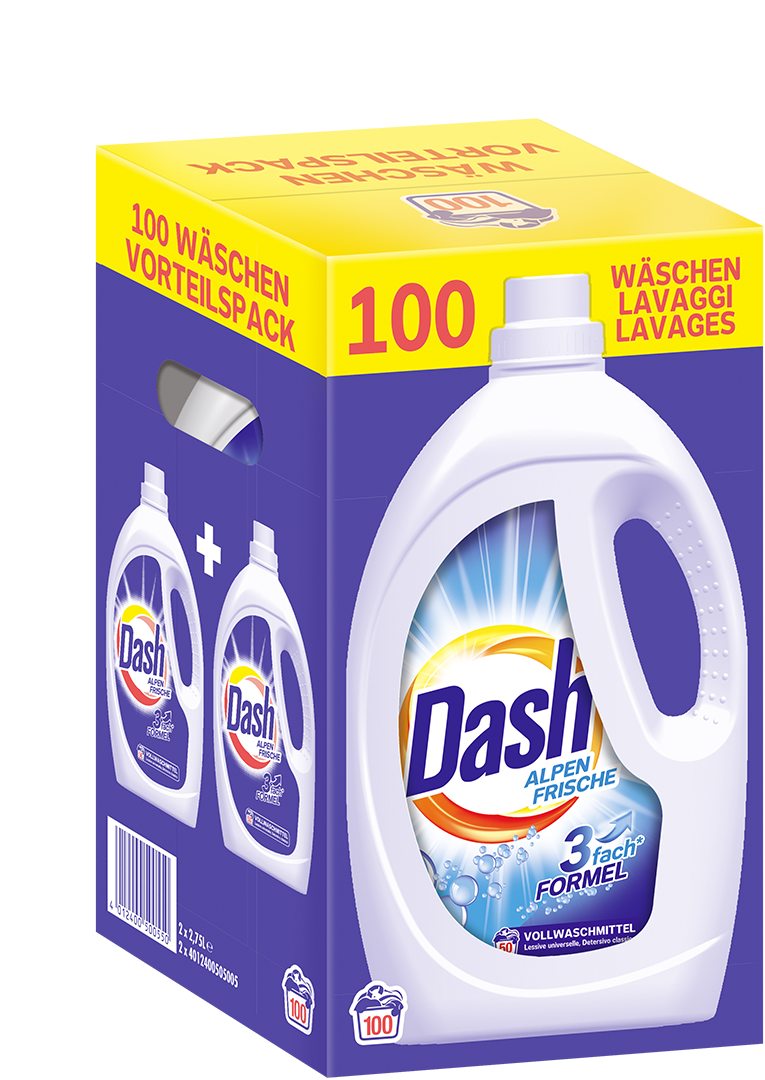 

Гель для стирки универсального белья Dash Alpen Frische 5 л 100 стир