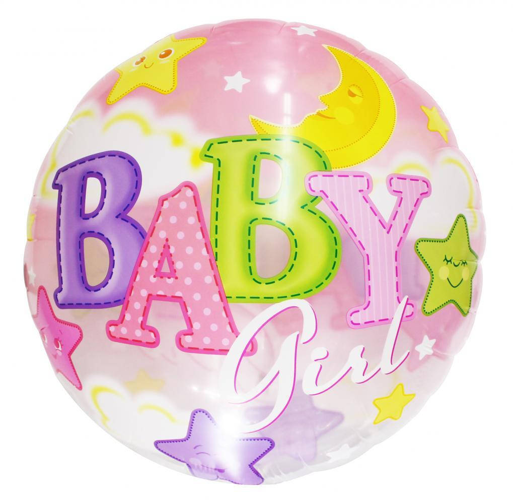 

Фольговані кулі коло "Baby Girl прозрачный". Диаметр:18"(45 см)