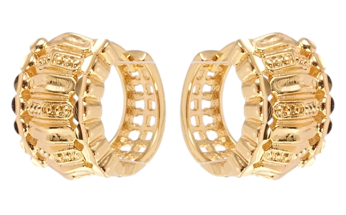 

Серьги Xuping Позолота 18K колечки "Декоративный орнамент"