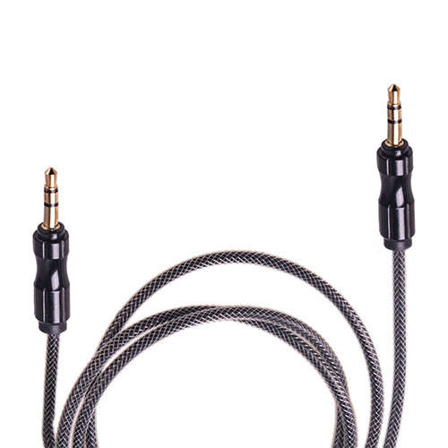 

Кабель аудио AUX 3,5 мм 1,5м,ткань (Black/Black) (AUX Bk/Bk), Черный