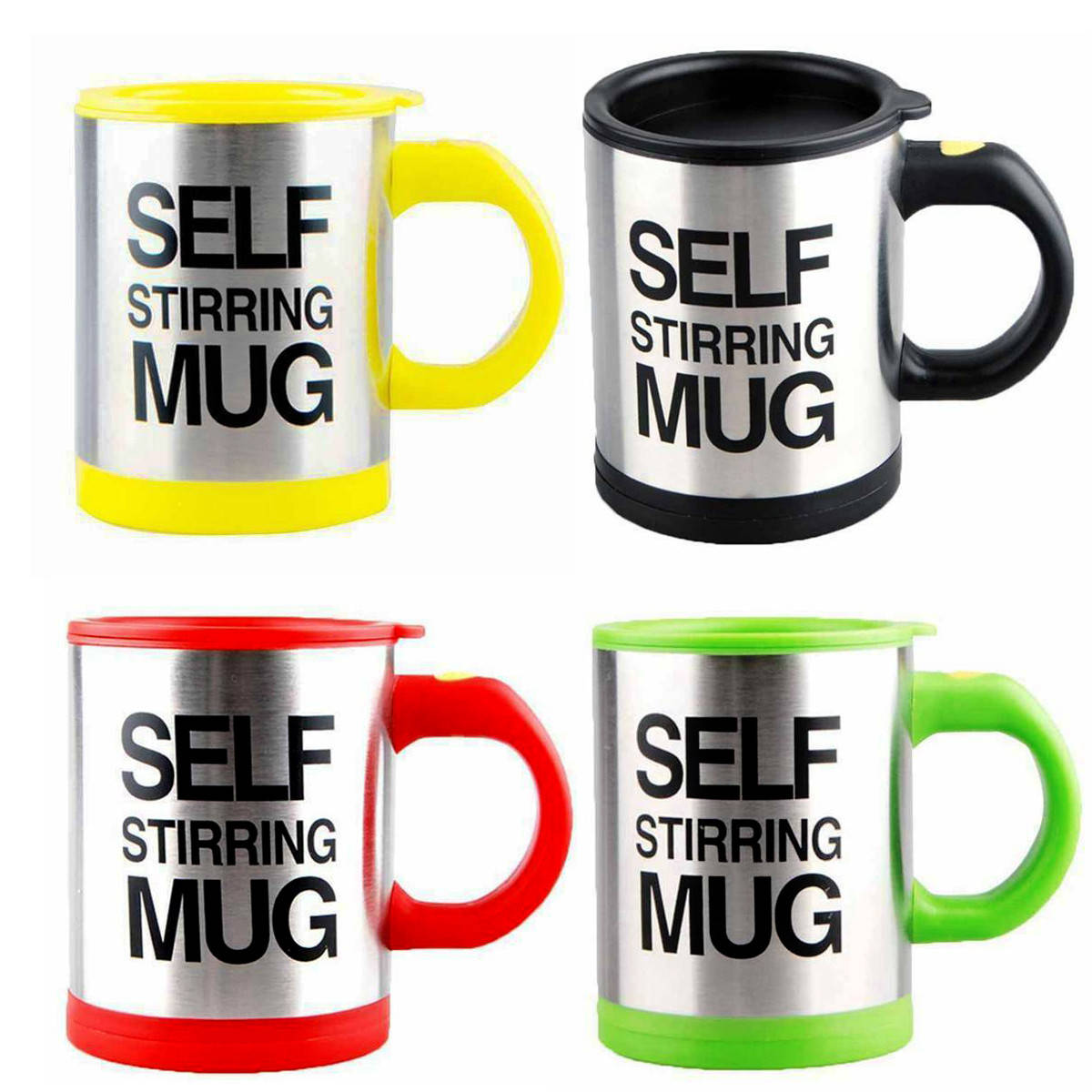 

Чашка мешалка Self Stirring Mug (цвет в ассортименте), Черный