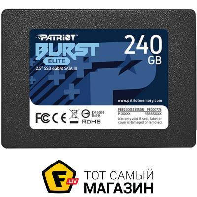 

Patriot SSD 240GB Patriot Burst Elite 2.5" SATAIII TLC (PBE240GS25SSDR) 2.5 SATA III (6.0 Гб/с)