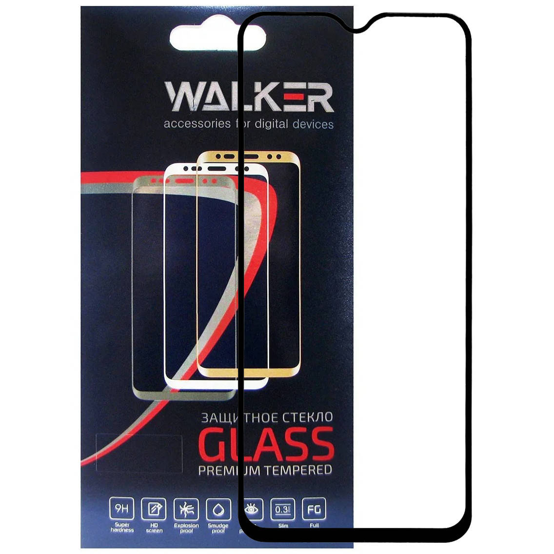 

Защитное стекло Walker 3D Full Glue для Oppo R17 Black, Черный