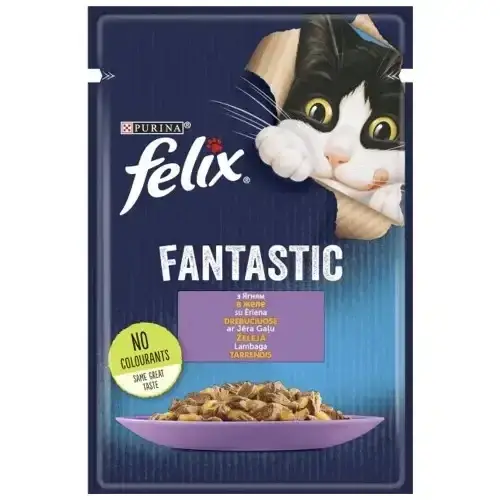

Влажный корм Purina Felix Fantastic для кошек, с ягненком, 85 г