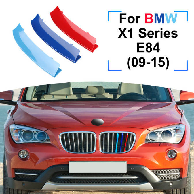 

Пластиковые накладки на решетку bmw БМВ X1 е84 2010-2015Г.В. (7 ребер)