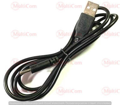 

01-14-032. Шнур питания USB штекер А - шт. 2.5*0,7мм, черный, 1м