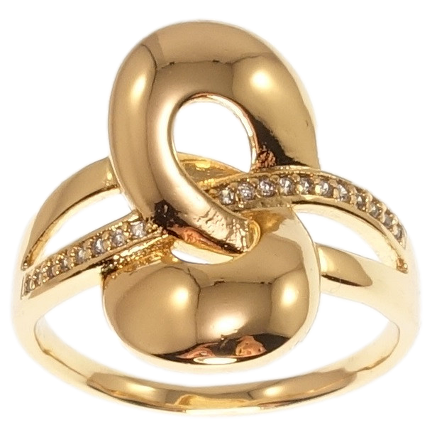 

Кольцо Xuping Позолота 18K "Авангардные петельки" р.19,19.5