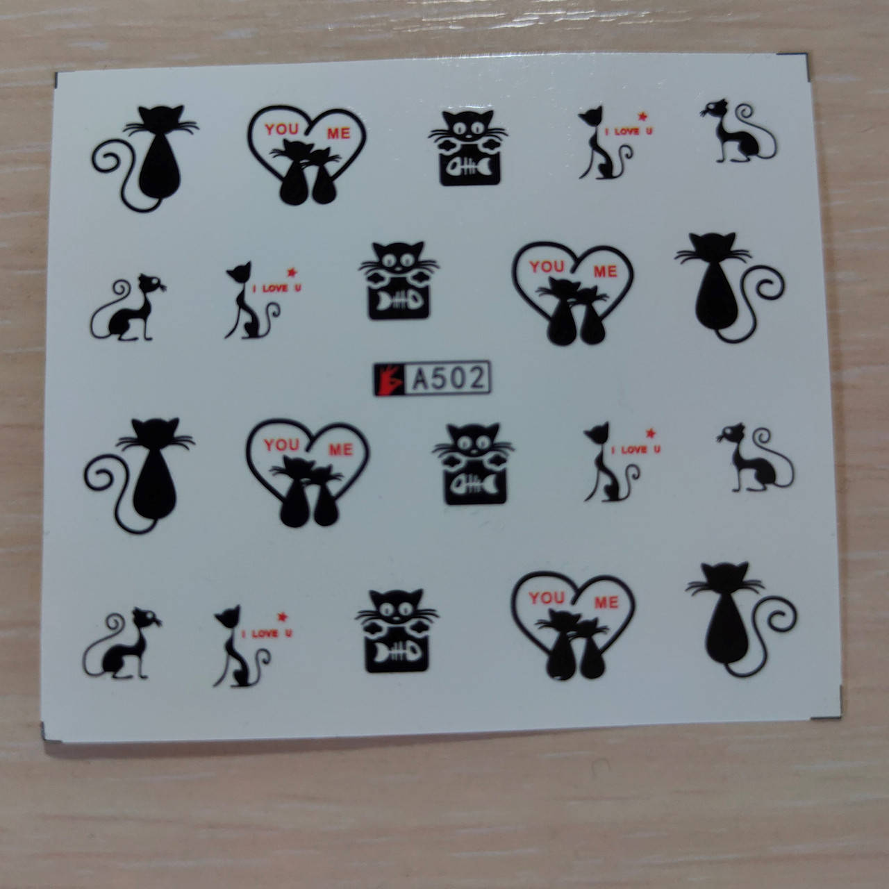 

Водные наклейки слайдеры Котики 502, Разные цвета