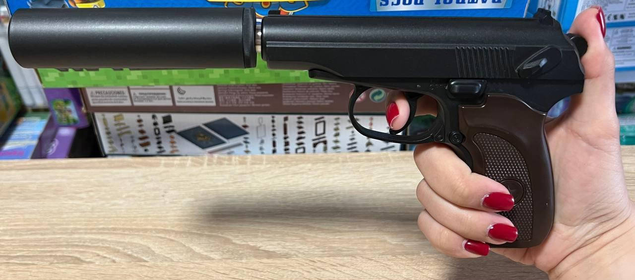 

Игрушечный металлический пистолет Galaxy G.29А пистолет Макарова ПМ с глушителем, пули
